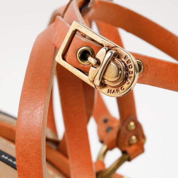 Marc Jacobs Brown & Black Strappy Heels - Picture 9 of 12